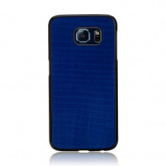 Carcasa Samsung Galaxy S6 G920 Man&amp;amp;Wood Lemn Slim Midnight Blue foto