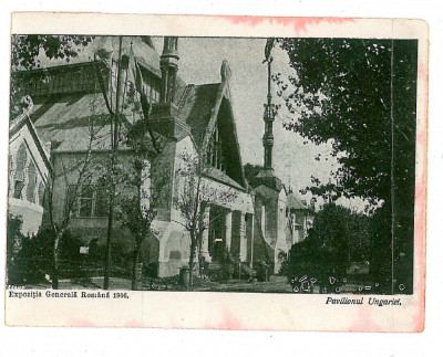 3013 - BUCURESTI, Expozitia Gen. Pavilionul Ungariei - old PC - unused - 1906 foto