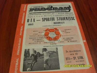 program UTA - Sportul Stud. foto