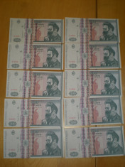 Lot 10 bancnote 500 lei 1992 UNC - serii consecutive foto