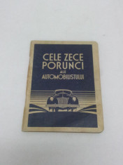 CELE ZECE PORUNCI ALE AUTOMOBILISTULUI/ FORD ROMANIA S.A.R 1940 foto