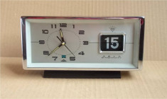 ceas de masa Diamond, cu alarma si data, anii 70, functional foto