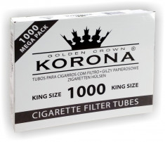 TUBURI KORONA 1000 tuburi tigari, filtre tigari pentru injectat tutun foto