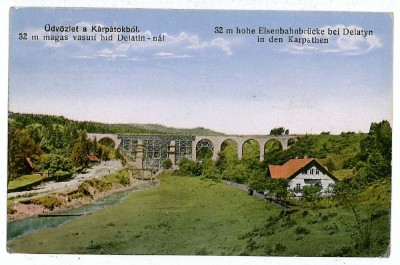 2972 - Maramures, Bridge - old postcard - used - 1922 foto
