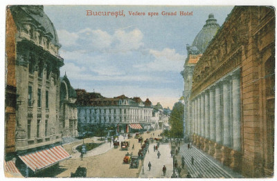 2969 - BUCURESTI, Grand Hotel - old postcard - used - 1919 foto