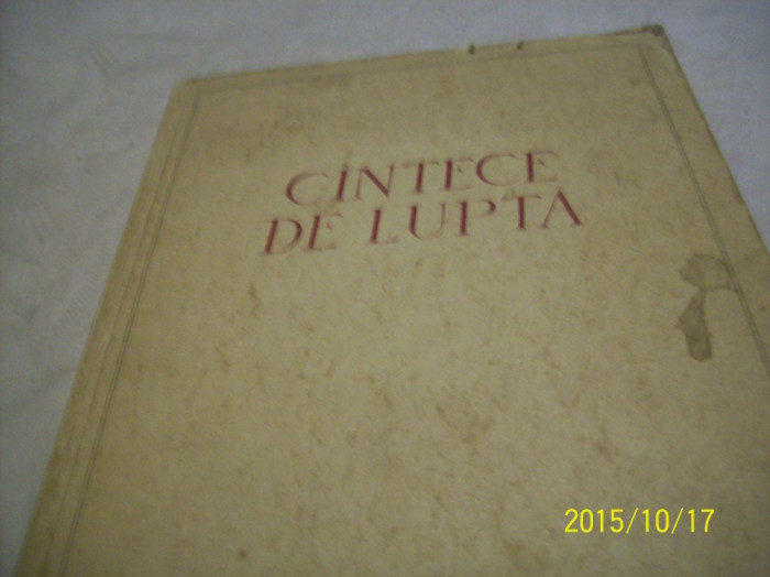 cintece de lupta -editia I -1954