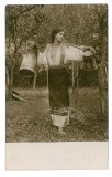 2977 - ETHNIC woman - old postcard - used - 1928