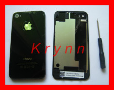 I33 Capac sticla spate iPhone 4S, negru +Accesorii montaj+FOLIE!TR GRAT PT AVANS foto