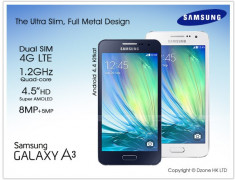 Samsung Galaxy A3 1.5 GB - NOU - cu garantie 2 ani foto