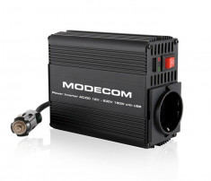 Modecom invertor de tensiune MC C015 12V-230V 150W, negru foto