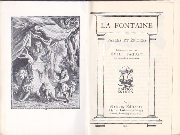 LA FONTAINE - FABLES ET EPITRES ( FR ) 1936