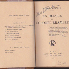 ANDRE MAUROIS - LES SILENCES DU COLONEL BRAMBLE ( FR ) ( RELEGATA ) 1927