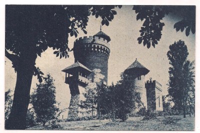 % carte postala-LUNA BUCURESTILOR 9 mai-9 iunie 1935-Cetatea lui Vlad Tepes foto