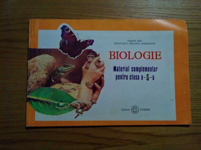 BIOLOGIE Material Complementar cl. a 5 -a - Zoe Partin - 1994, 65 p.
