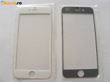Geam Iphone 5 5s 5c alb negru touchscreen ecran + folie sticla tempered glass