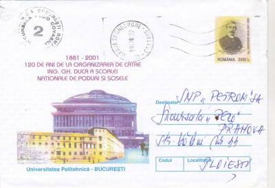 BNK fil Intreg postal 2001 - Universitatea Politehnica Bucuresti - circulat foto