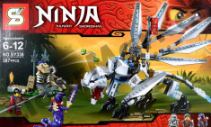 Set de constructie Ninja Thunder Swordsman SY338 cu 387 piese foto