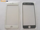 Geam Iphone 4 4s alb negru touchscreen ecran + folie sticla tempered glass