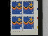 BELGIA 1992 UNIFICAREA PIETEI EUROPENE BLOC DE 4 NESTAMPILAT