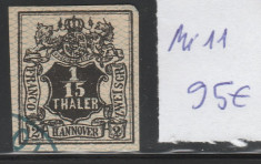 Hannover - state germane - timbru stampilat - mi. nr: 11 - 1856 foto