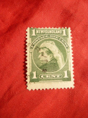 Timbru 1C verde 1897 R.Victoria- Terra Nova (Newfoundland)Colonie Engl. ,stamp. foto