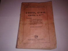 CODUL CIVIL CAROL AL II-LEA Editie Oficiala, An.1940 foto