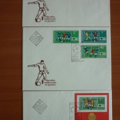 BULGARIA 1974 – C.M. FOTBAL MUNCHEN, FDC serie si colita (32)