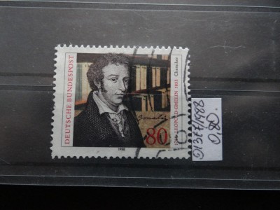 Timbru Germania stampilat-Deutche Bundespost -1988-MC1377 foto