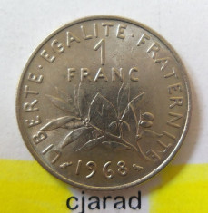 Moneda 1 Franc - Franta, 1968 *cod 1710 foto