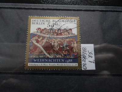 Timbru Germania stampilat-Deutsche Bundespost Berlin-1989-MC829 foto