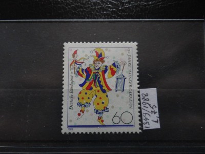Timbru Germania nestampilat-Deutche Bundespost -1988-MC1349 foto