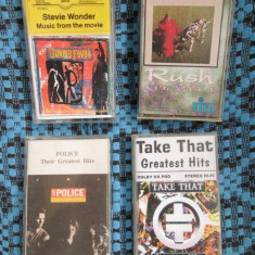 STEVIE WONDER / RUSH / POLICE / TAKE THAT - OFERTA 4 CASETE AUDIO - CA NOI!!!