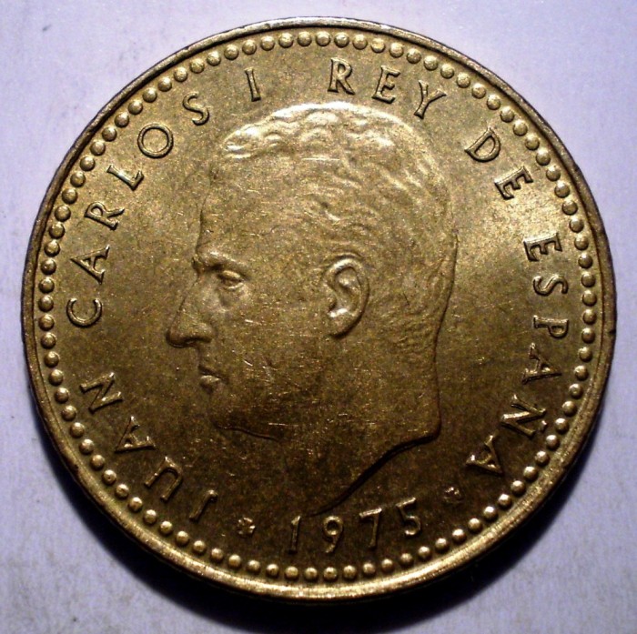 1.526 SPANIA JUAN CARLOS I 1 PESETA 1978 XF batere dubla