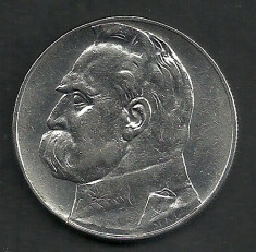 POLONIA 10 ZLOTI ZLOTYCH 1935 ARGINT 21,98 g [1] XF++ JOSEP PILSUDSKI foto