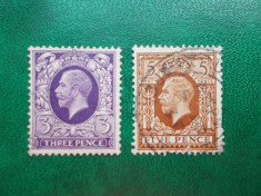 Anglia 1912 George V 3P, 5P stampilate 5,5 Euro foto