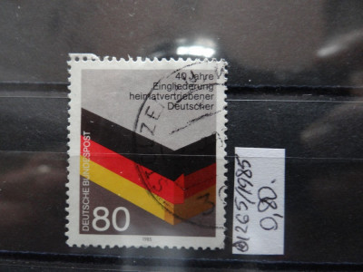 Timbru Germania stampilat-Deutsche Bundespost-1985-MC1265 foto