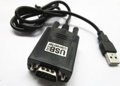 Cablu adaptor USB la seial (RS232 - DB9) foto