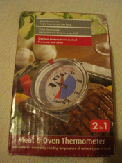 Termometru 2 in 1 pentru cuptor si carne,NOU foto