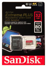 SanDisk Extreme Plus 32GB MicroSDHC SD 80 MB/S foto