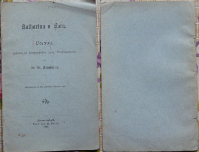 Katharina V. Bora , Prelegere , Sibiu , Hermannstadt , 1899 foto