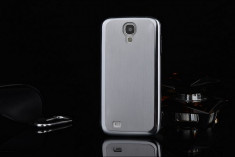 Husa Samsung S4 lux 100% aluminiu finisat, 0.3 mm grosime, nu piele, ARGINTIU foto
