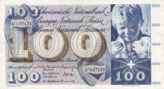 ELVETIA 100 francs 1965 VF+!!! foto