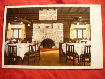 Ilustrata - Sala de mese din Hotel ElTovar Grand Canyon Arizona la 1907 SUA foto