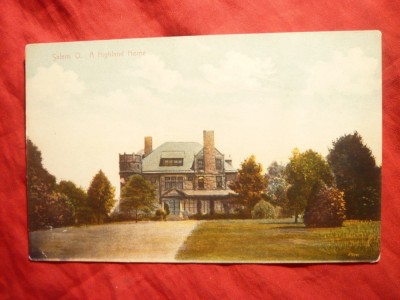 Ilustrata -Casa in Salem Ohio SUA-A Highland Home cca.1940 foto