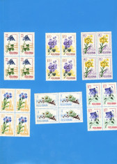 TIMBRE ROMANIA BLOC DE 4 SERII 1967 FLORA CARPATINA MNH foto