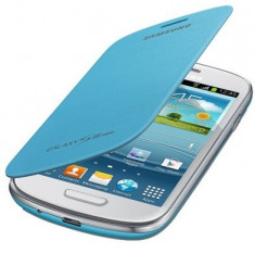 Samsung Husa tip flip Samsung pentru Galaxy S3 mini i8190, albastra foto