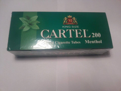 Tuburi tigari Cartel Menthol - filtru mentolat pentru injectat tutun foto
