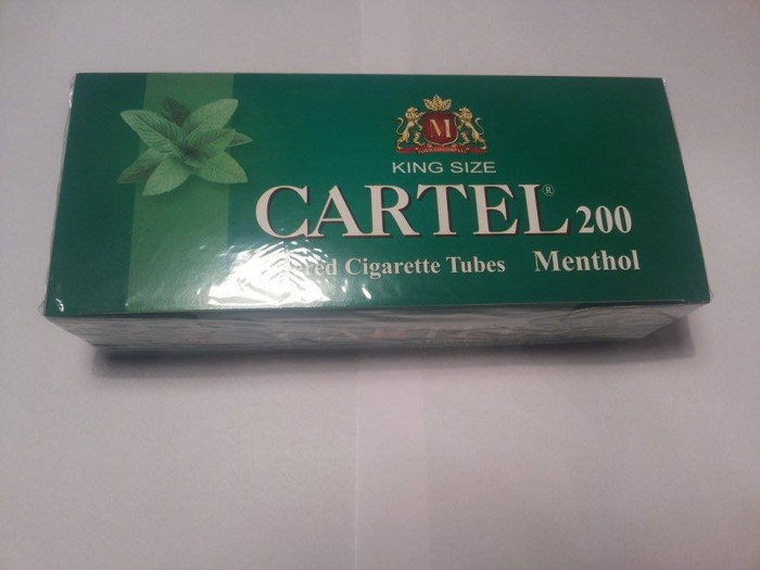 Tuburi tigari Cartel Menthol - filtru mentolat pentru injectat tutun