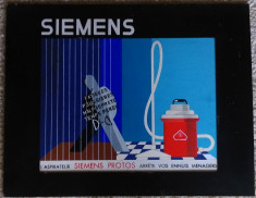 Panou reclama veche aspirator Siemens Protos de colectie. foto