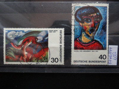 Serie completa timbre Germania stampilate-Deutsche Bundespost-1974-MC798 foto